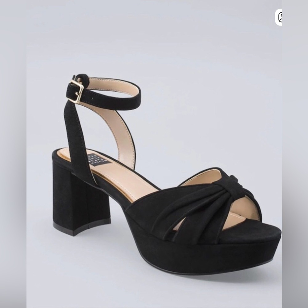 White House Black Market Suede Platform Sandals Size 9 Never Worn